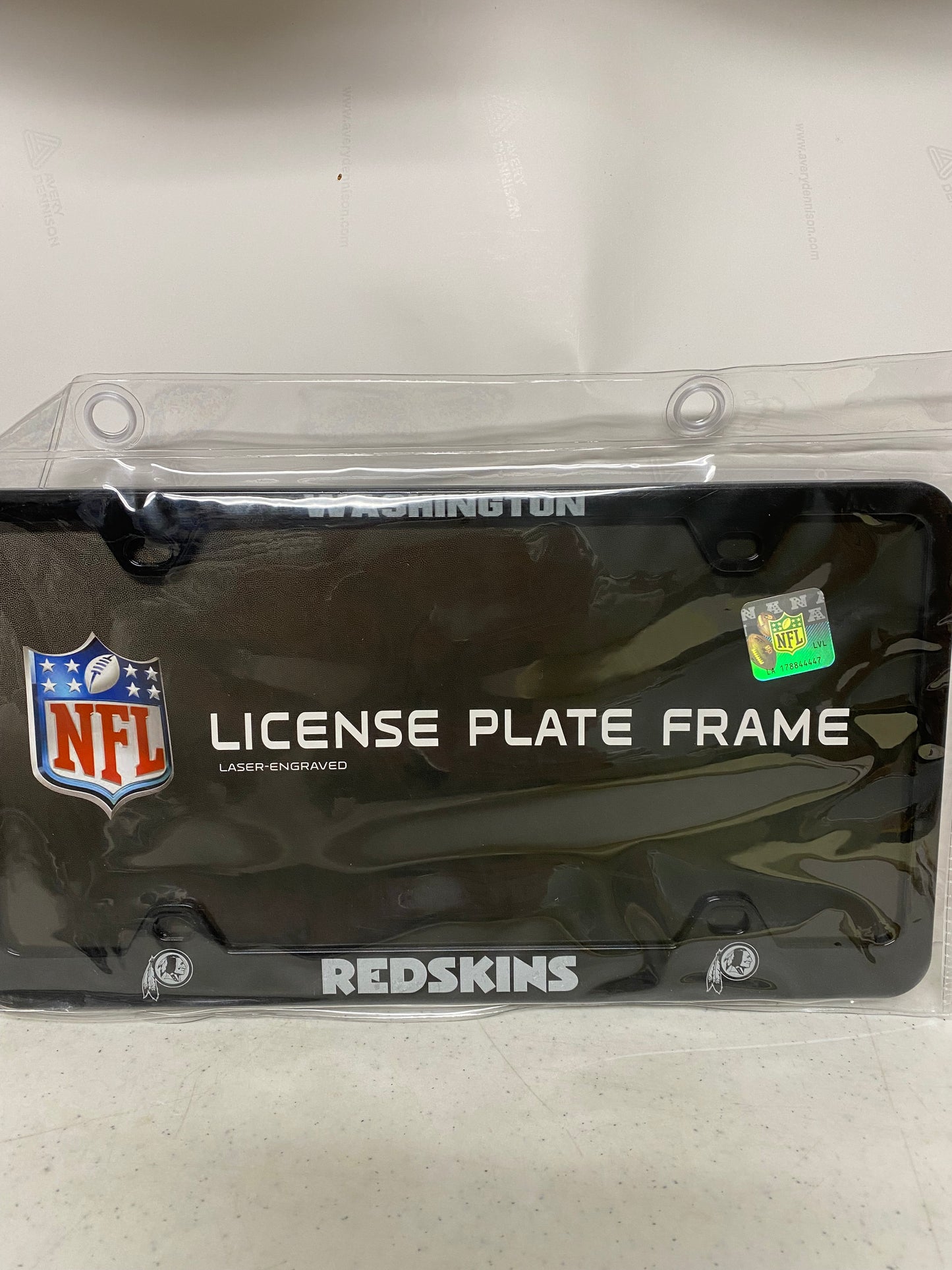 WASHINGTON REDSKINS LICENSE PLATE FRAME