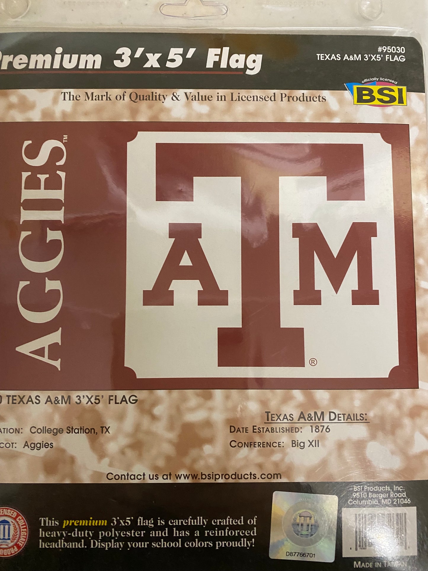 TEXAS A&M AGGIES FLAG