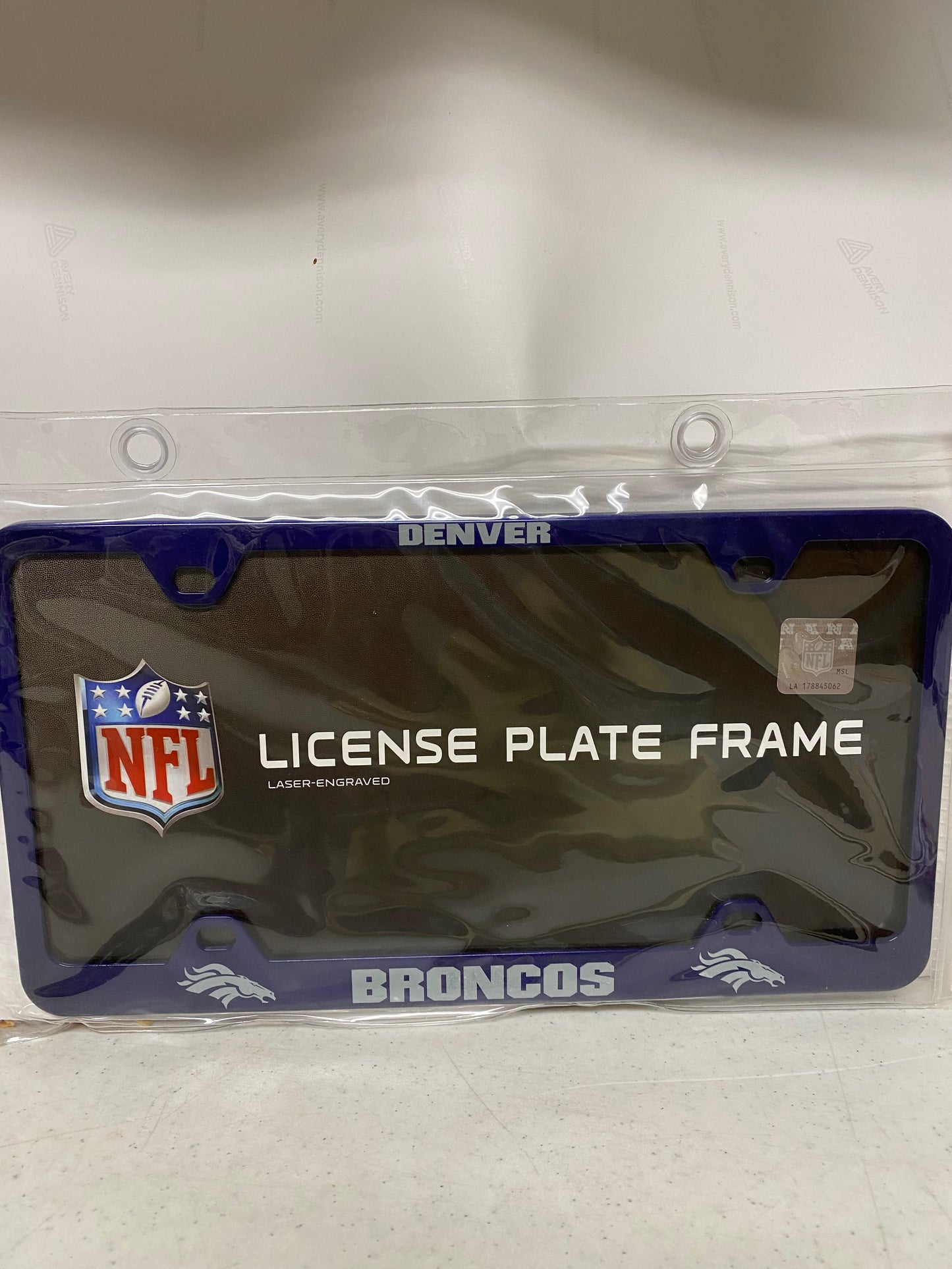 DENVER BRONCOS LICENSE PLATE FRAME