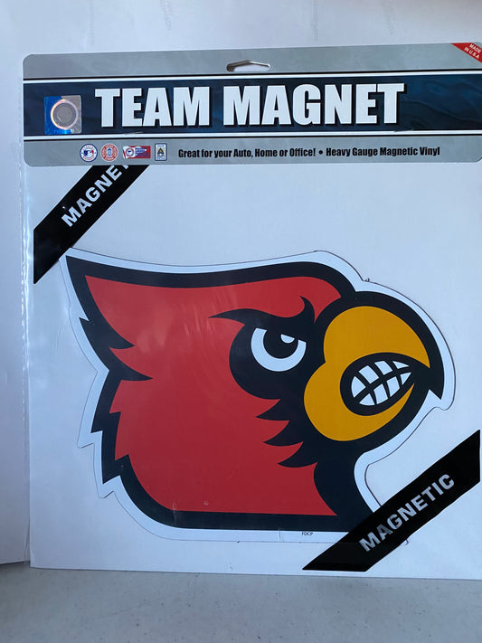 LOUISVILLE CARDINALS CAR MAGNET