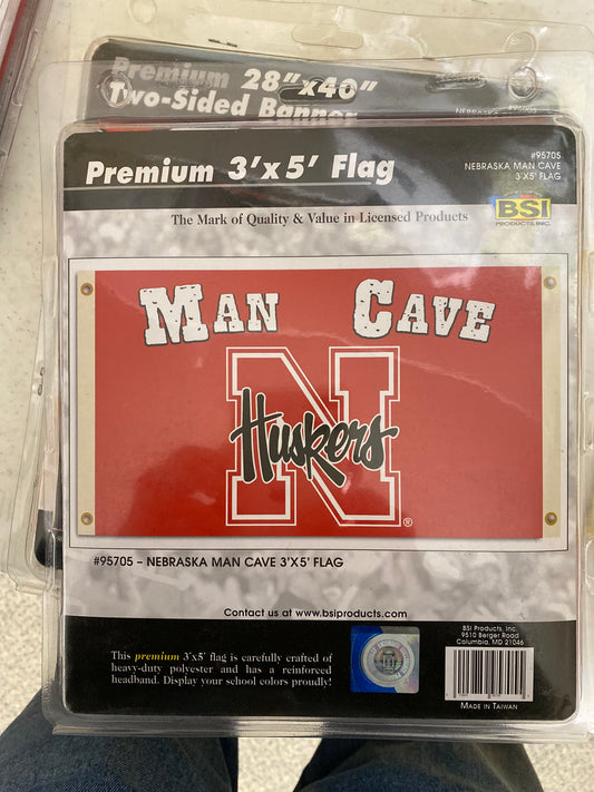 Nebraska Cornhuskers Man Cave Flag