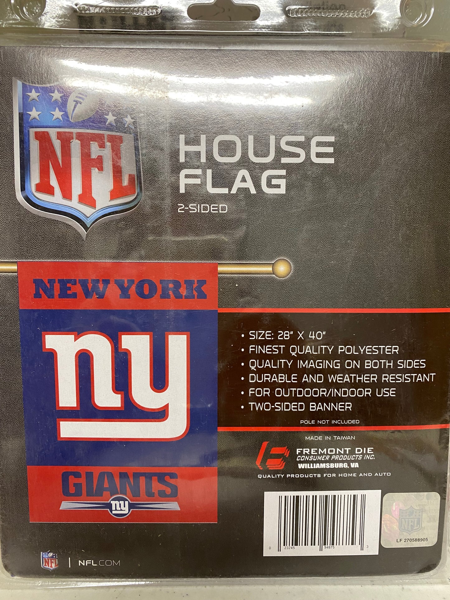 NEW YORK GIANTS 2- SIDED   HOUSE FLAG