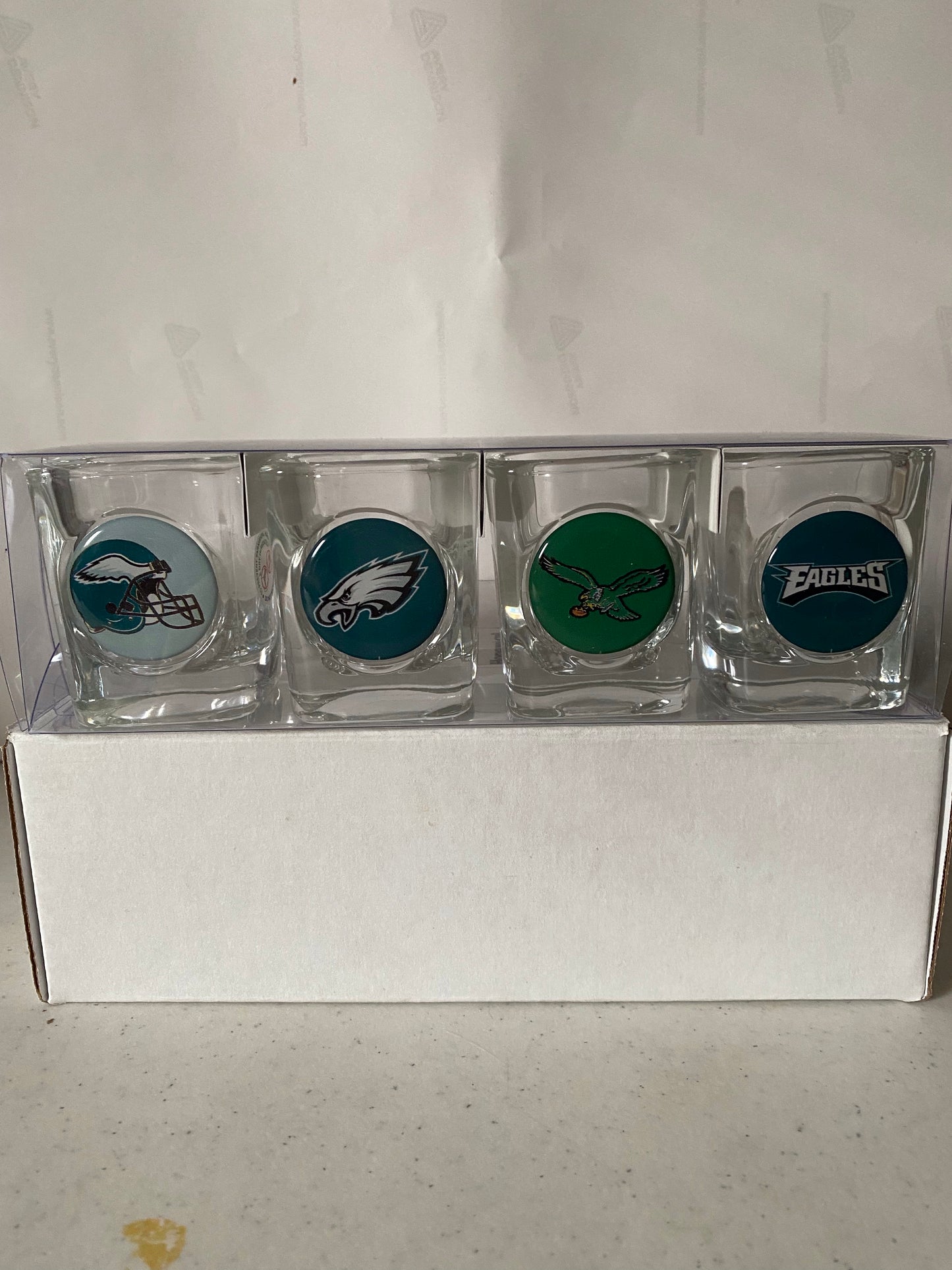 PHILADELPHIA EAGLES SET OF FOUR SHOT GLASSES