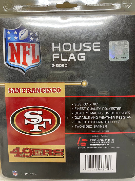 SAN FRANCISCO 49ERS 2- SIDED   HOUSE FLAG