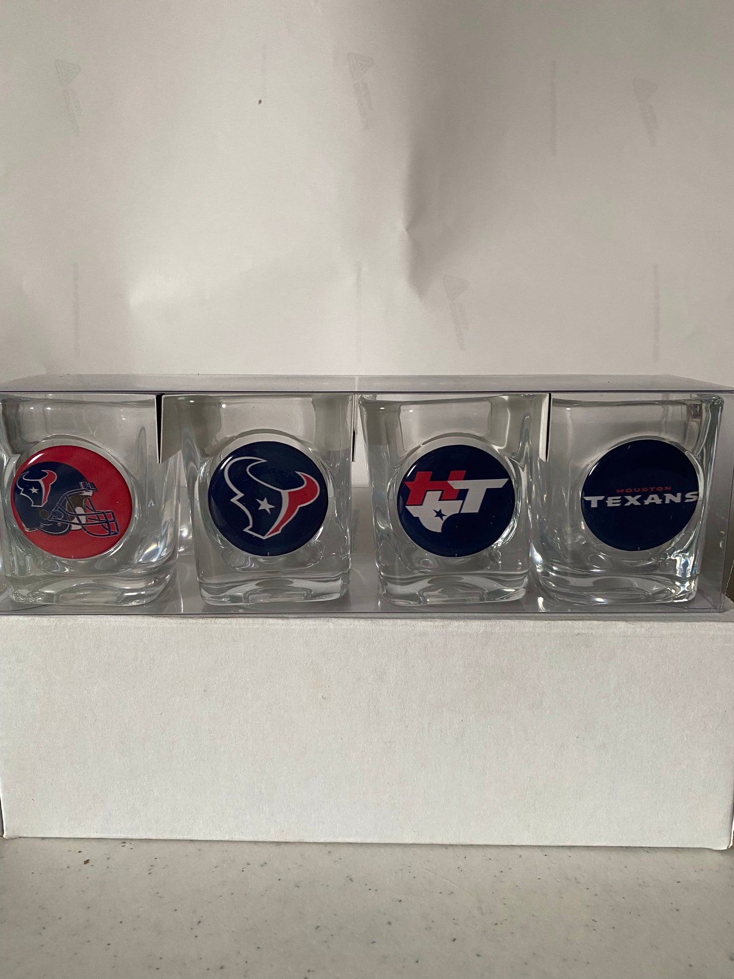 HOUSTON TEXANS SET OF FOUR SHOT GLASSES