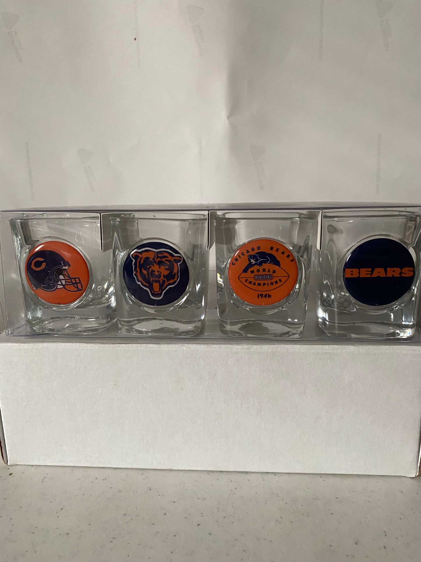 CHICAGO BEARS SET OF FOUR SHOT GLASSES