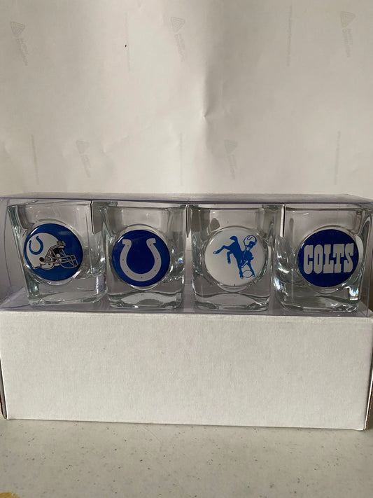 INDIANAPOLIS COLTS SET OF FOUR SHOT GLASSES