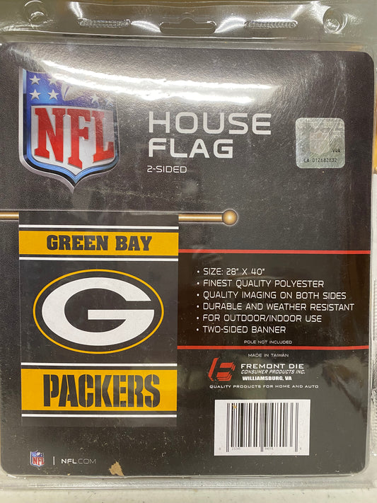 GREEN BAY PACKERS  2- SIDED   HOUSE FLAG