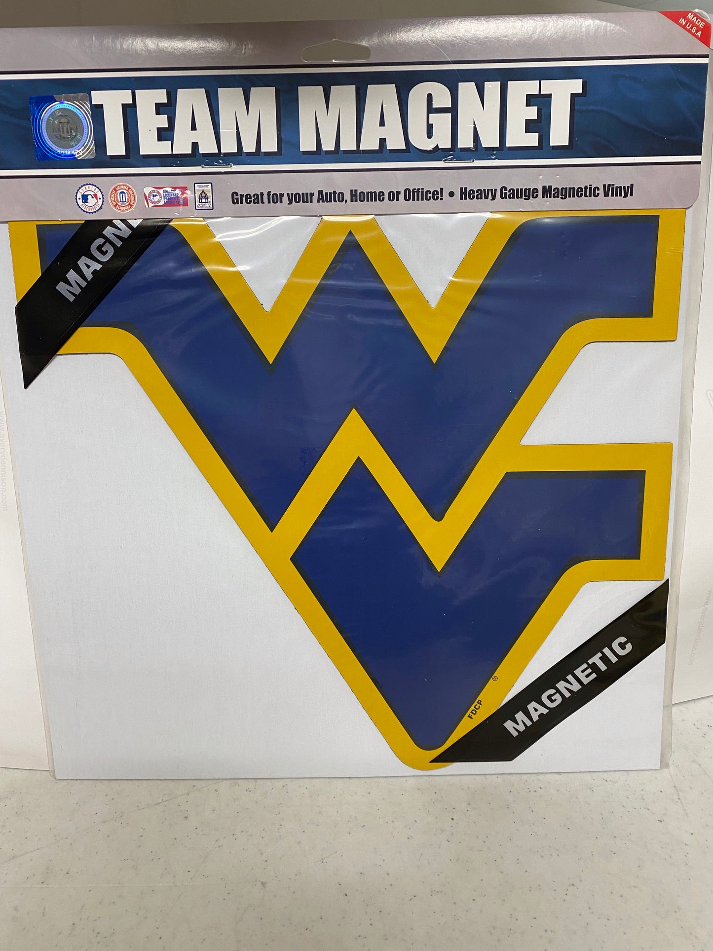 WEST VIRGINIA MOUNTAINEERS CAR MAGNET